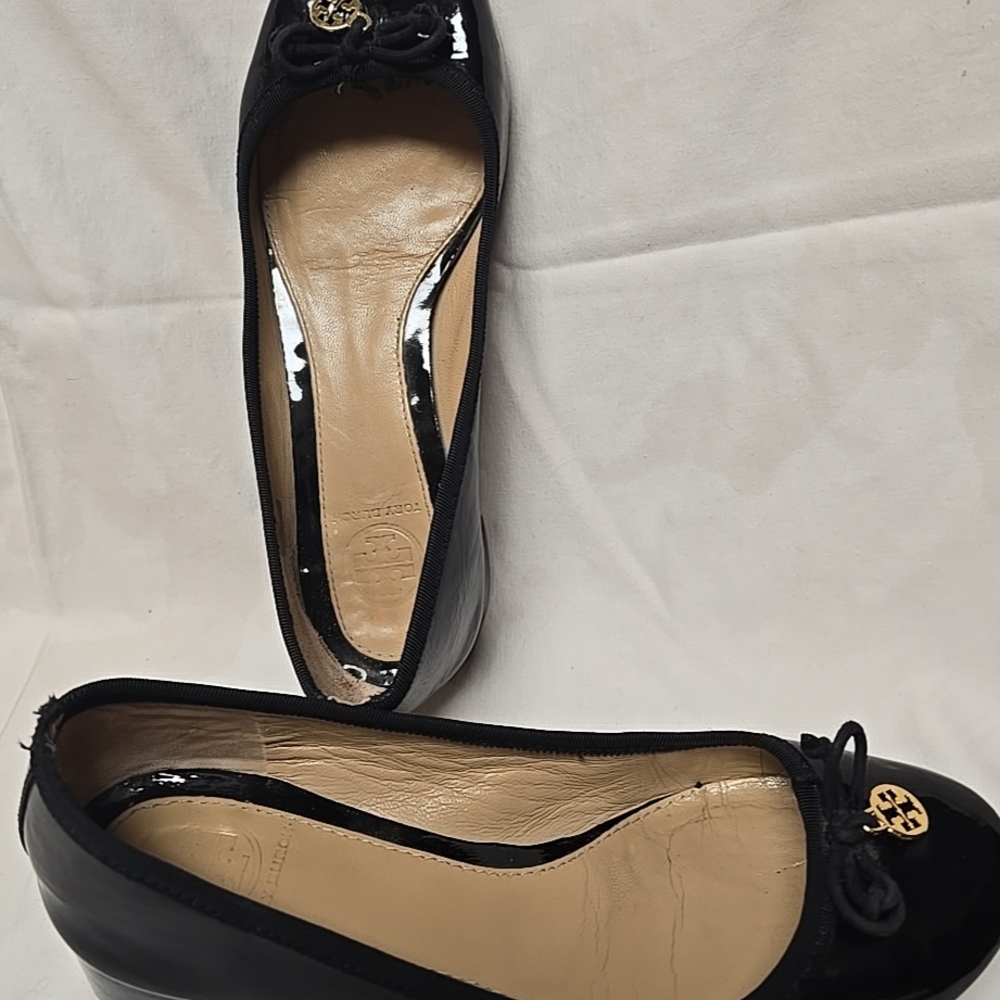 Tory Burch Black Patent Leather Ballet Size 6